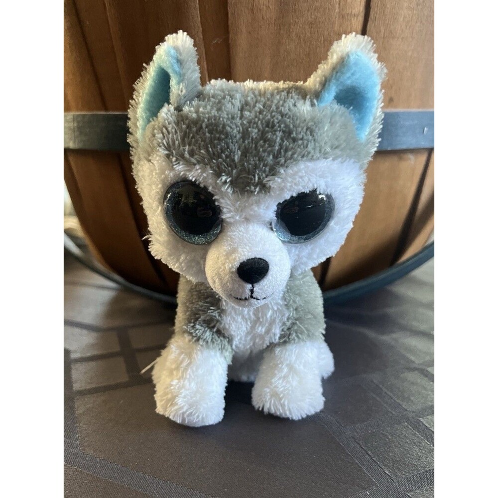 TY Beanie Boos 6” SLUSH the Husky Glitter Eyes Medium Stuffed Animal Plush 2013